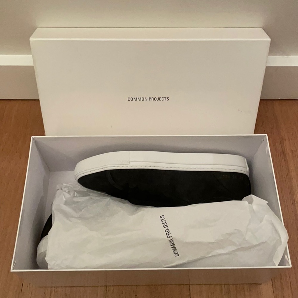Common Projects Black Suede Sneakers, Size 39